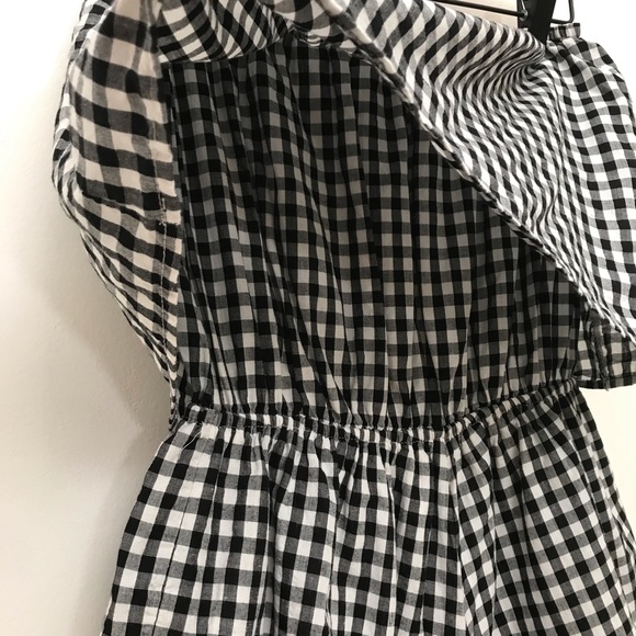 REVERSE Check You Later Romper Black/White Gingham - Picture 5 of 8